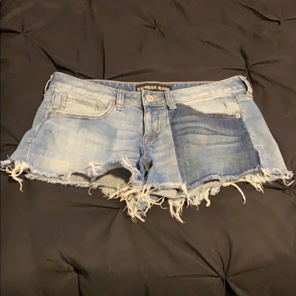 Express denim cutoff shorts